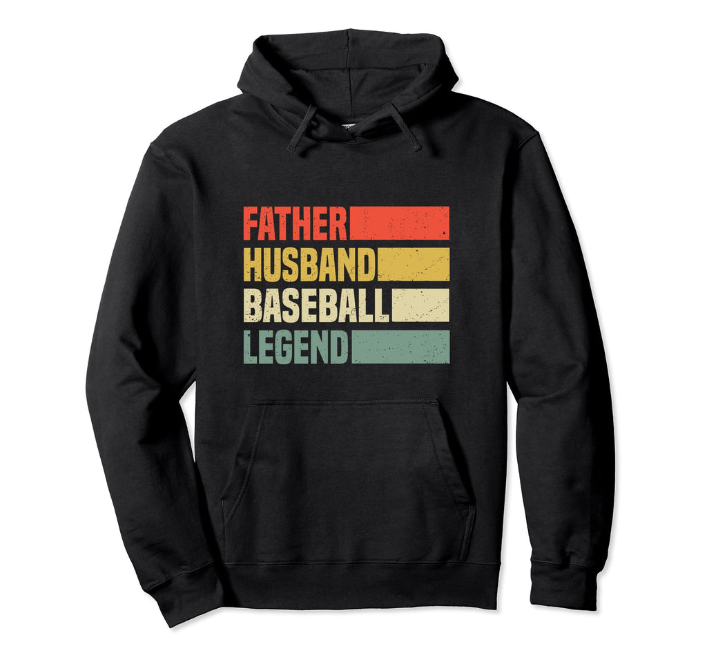 Father Husband Baseball Legend Hoodie - Aesthetic Graphic for Adults - T-Shirt, Sweatshirt, Hoodie