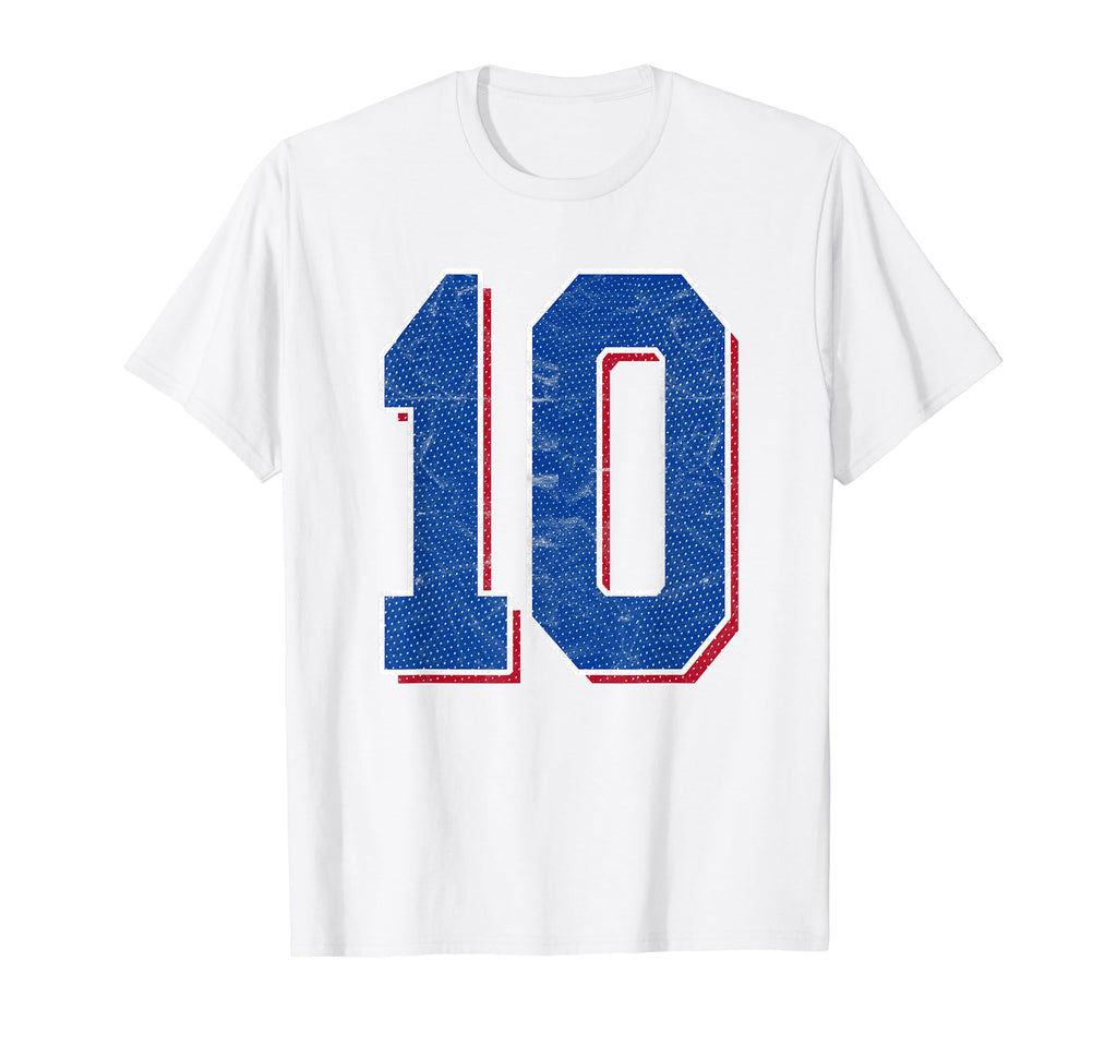 Number 10 Numbered Uniform T-Shirt - Casual Everyday Wear for Adults - T-Shirt, Sweatshirt, Hoodie
