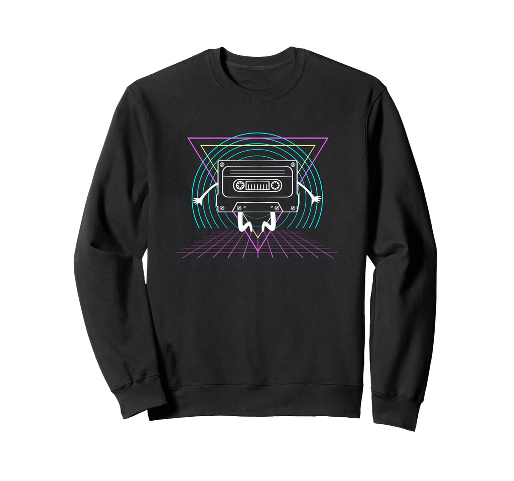 Geometric 90S Cassette Tape Music Lover Sweatshirt - Graphic Print Unisex - T-Shirt, Sweatshirt, Hoodie