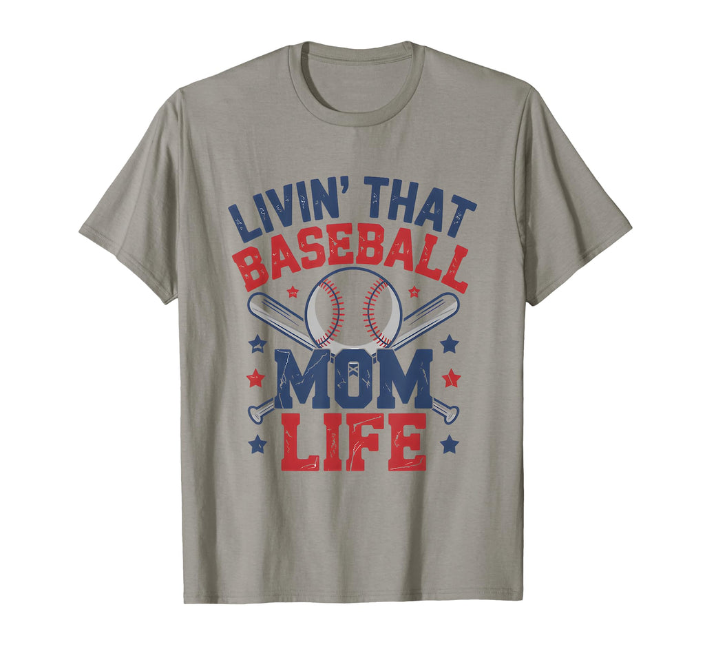 Livin That Baseball Mom Life Sports T-Shirt - Aesthetic Graphic Unisex - T-Shirt, Sweatshirt, Hoodie