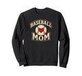 Baseball Mom Heart Accent Sweatshirt - Casual Everyday Wear Unisex - T-Shirt, Sweatshirt, Hoodie