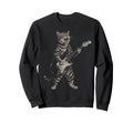 Cat Playing Guitar Boho 90S Music Lover Sweatshirt - Graphic Print Unisex - T-Shirt, Sweatshirt, Hoodie