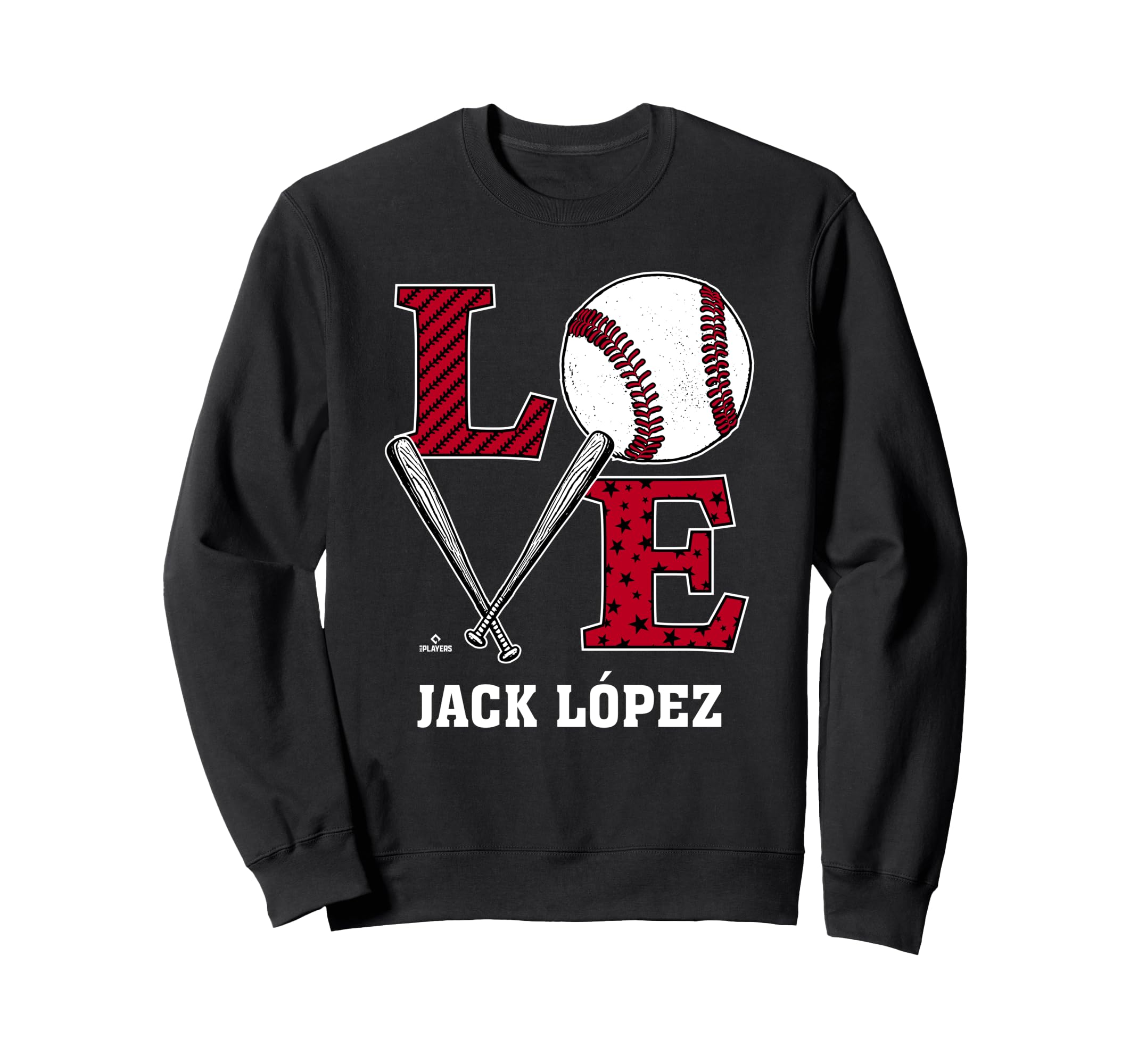 Distressed Baseball Love Jack L Sweatshirt - Casual Everyday Wear Unisex - T-Shirt, Sweatshirt, Hoodie