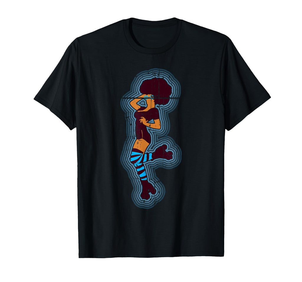 Rollerskating Afro Distressed T-Shirt - Streetwear Style Men Women - T-Shirt, Sweatshirt, Hoodie