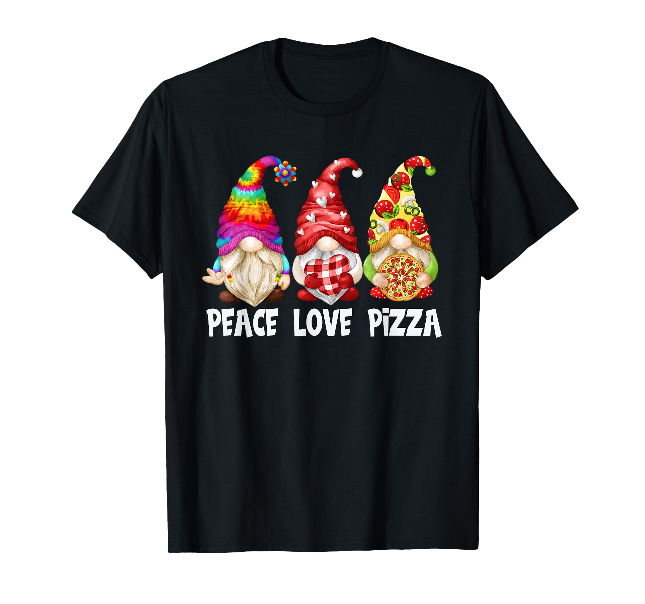 Funny Pizza Lover Hippie Gnome T-Shirt - Aesthetic Graphic for Adults - T-Shirt, Sweatshirt, Hoodie