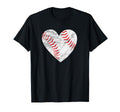 Baseball Or Softball Heart Love T-Shirt - Casual Everyday Wear Unisex - T-Shirt, Sweatshirt, Hoodie