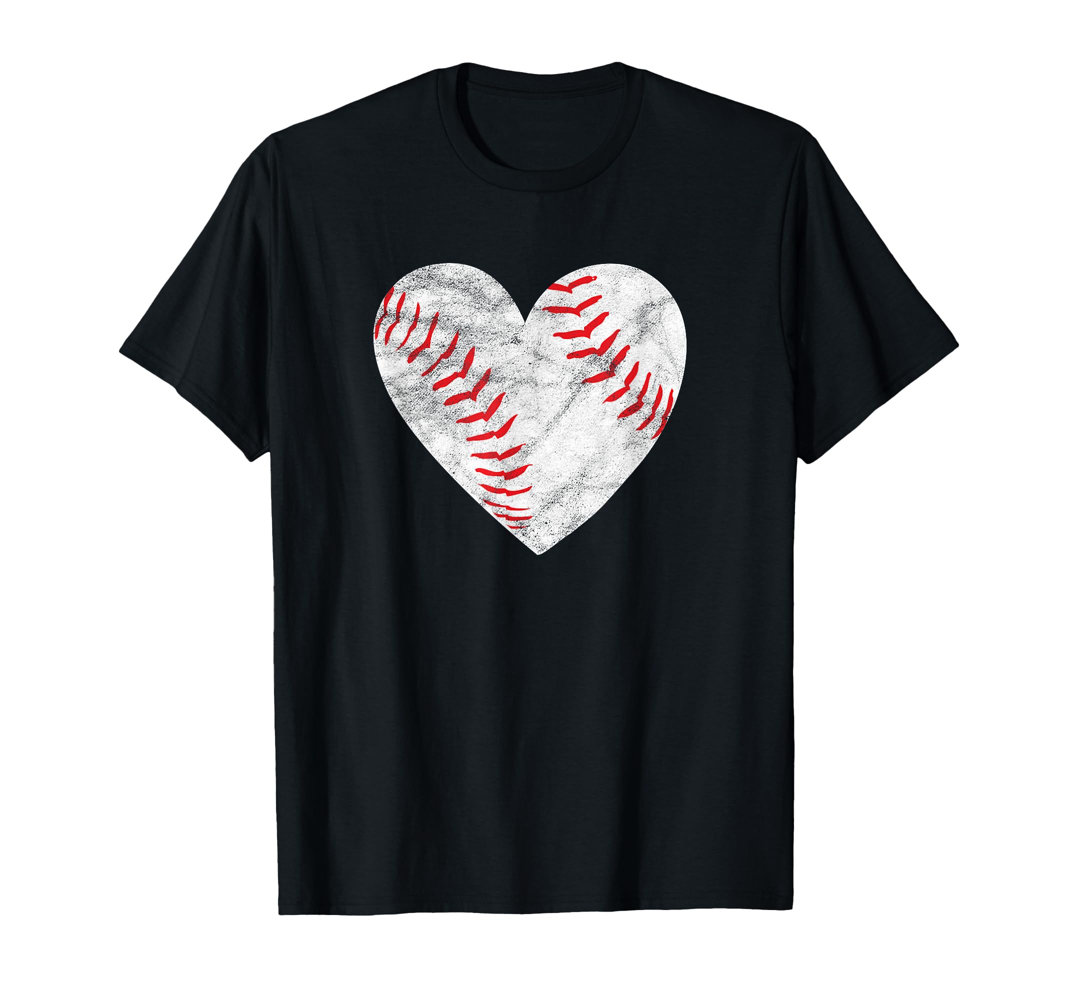 Baseball Or Softball Heart Love T-Shirt - Casual Everyday Wear Unisex - T-Shirt, Sweatshirt, Hoodie