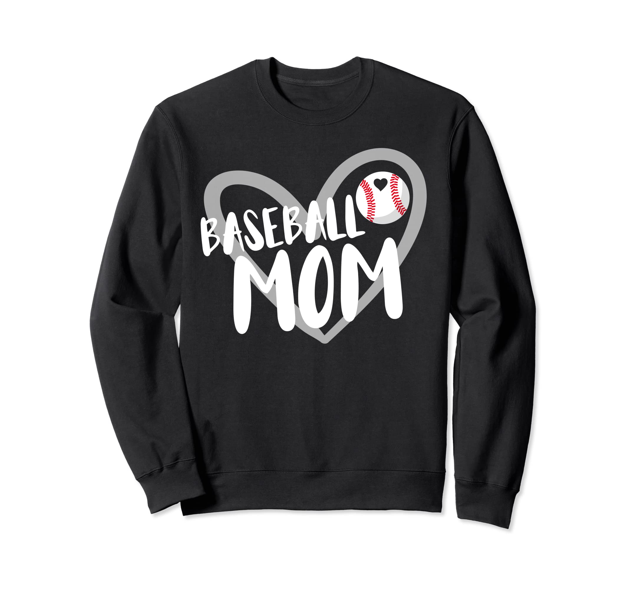 Baseball Mom Heart Sweatshirt - Streetwear Style Unisex - T-Shirt, Sweatshirt, Hoodie