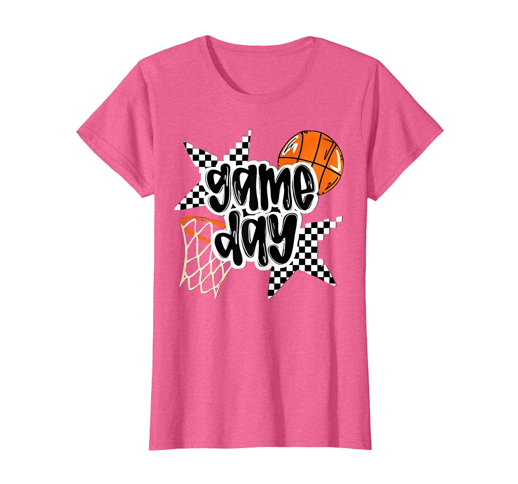 Basketball Player Game Day Checkered T-Shirt - Novelty Apparel for Adults - T-Shirt, Sweatshirt, Hoodie