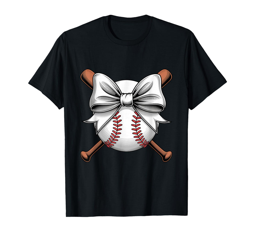 Baseball Coquette Bow Baseball Player T-Shirt - Trendy Graphic Men Women - T-Shirt, Sweatshirt, Hoodie