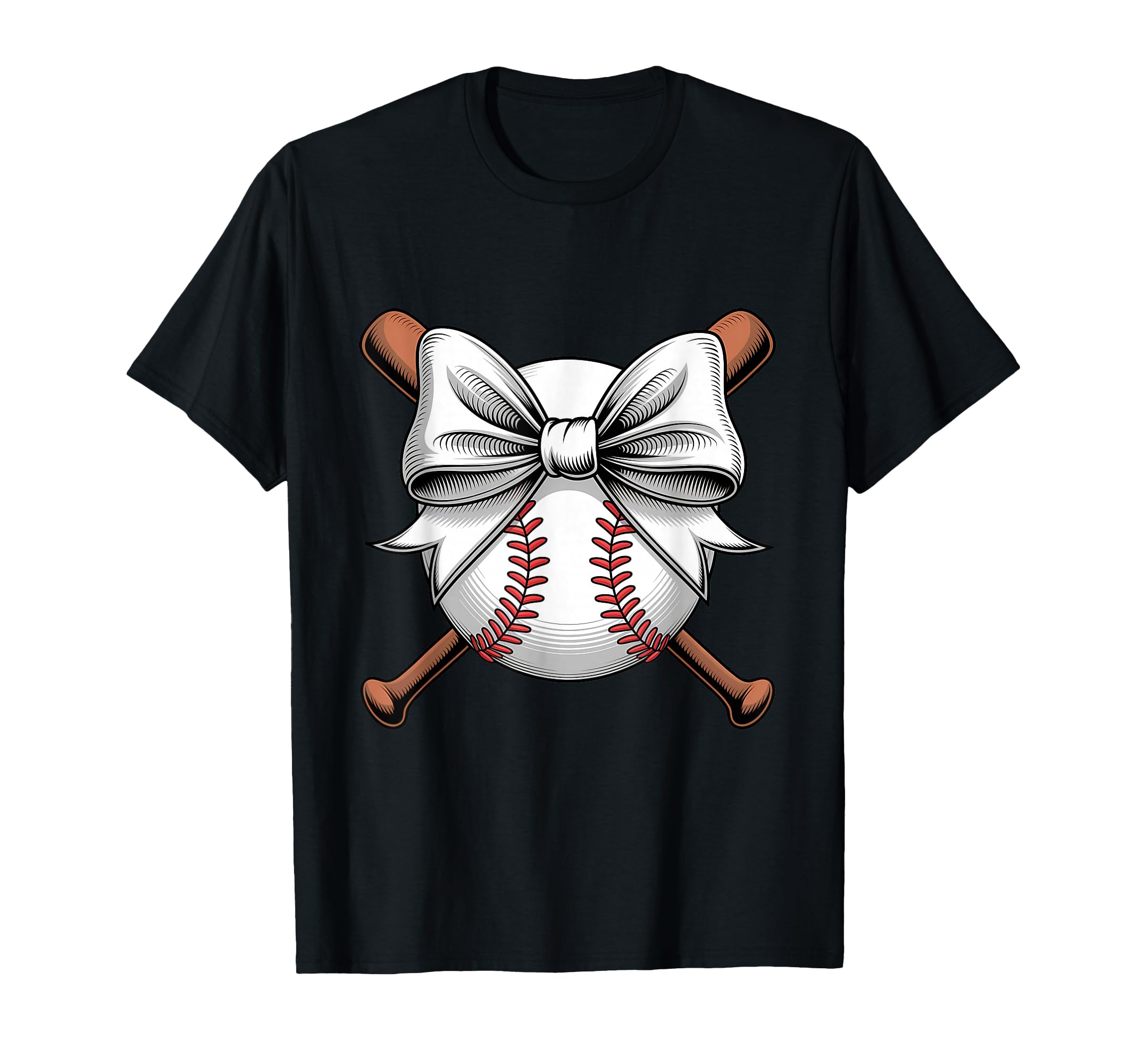 Baseball Coquette Bow Baseball Player T-Shirt - Trendy Graphic Men Women - T-Shirt, Sweatshirt, Hoodie