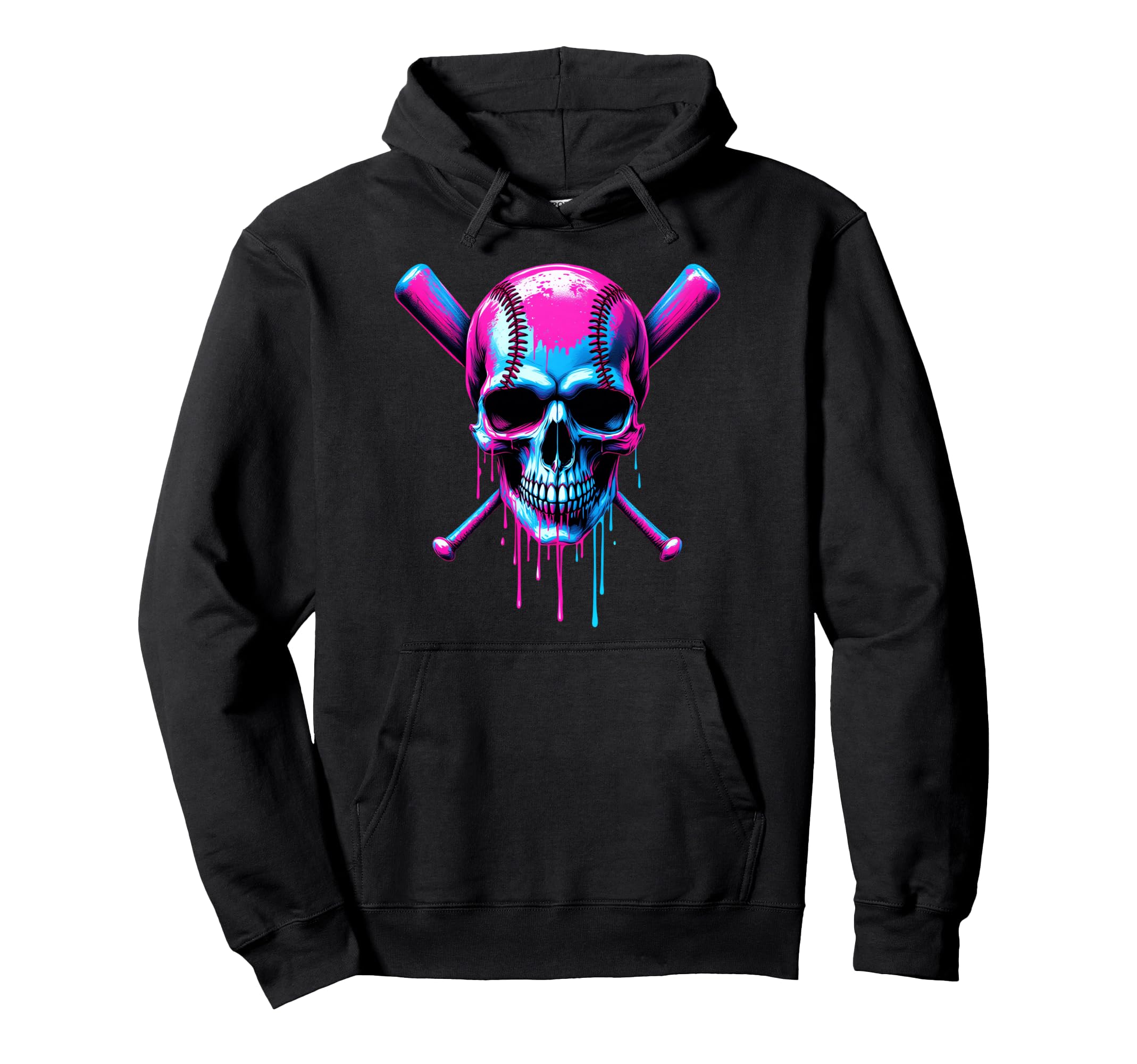 Baseball Ice Cream Dripping Baseball Dad Hoodie - Aesthetic Graphic Unisex - T-Shirt, Sweatshirt, Hoodie