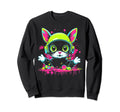 Kawaii Cat Dj Japanese Edm Sweatshirt - Casual Everyday Wear for Adults - T-Shirt, Sweatshirt, Hoodie