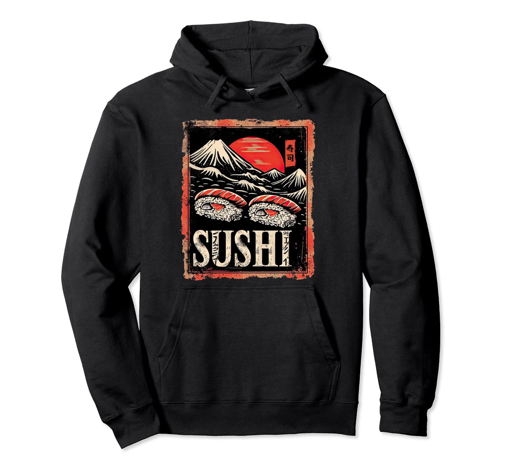 Sushi Japanese Aesthetic Streetwear Hoodie - Unique Graphic Unisex - T-Shirt, Sweatshirt, Hoodie