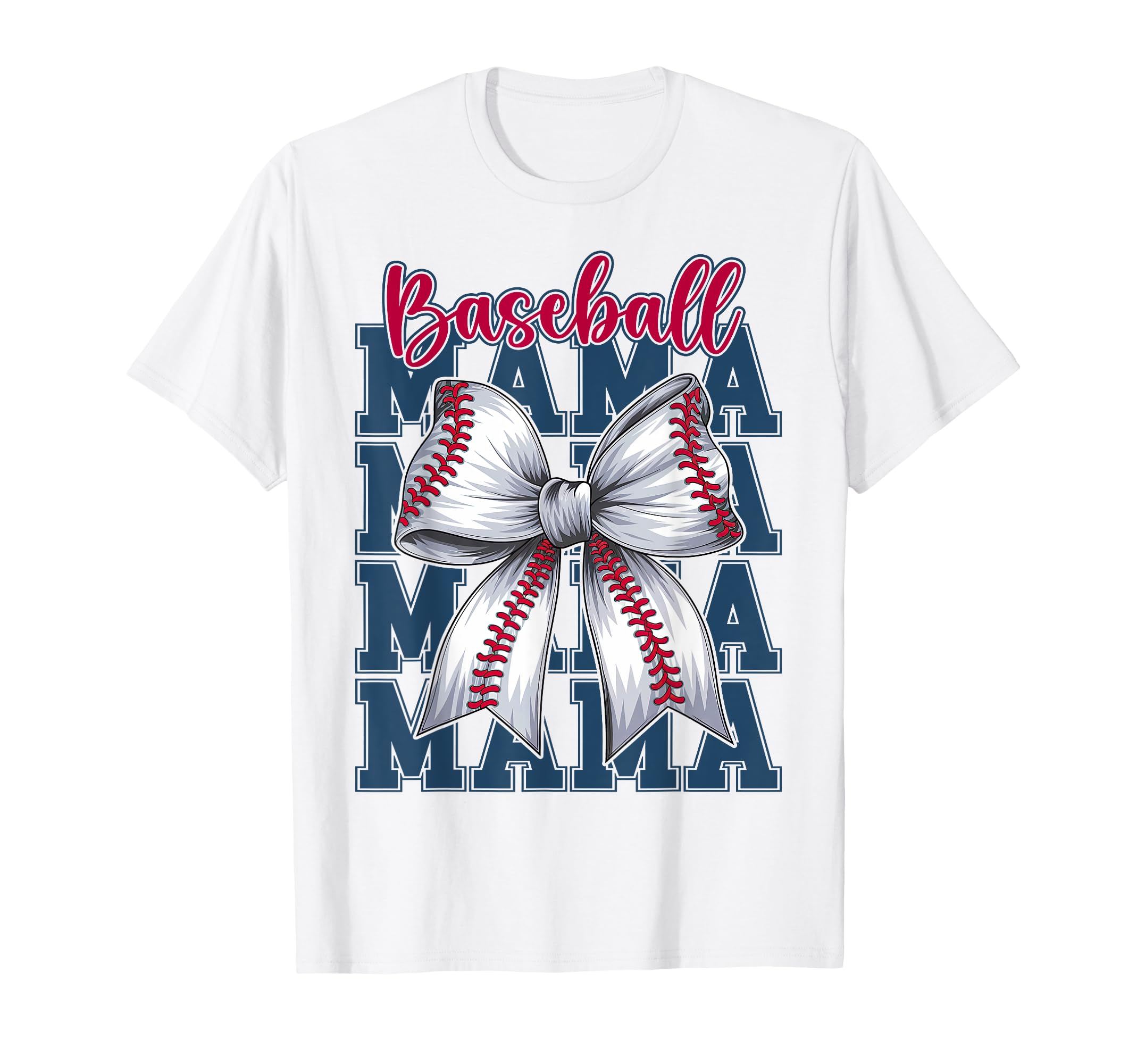 Baseball Coquette Bow Baseball Mama T-Shirt - Novelty Apparel Unisex - T-Shirt, Sweatshirt, Hoodie