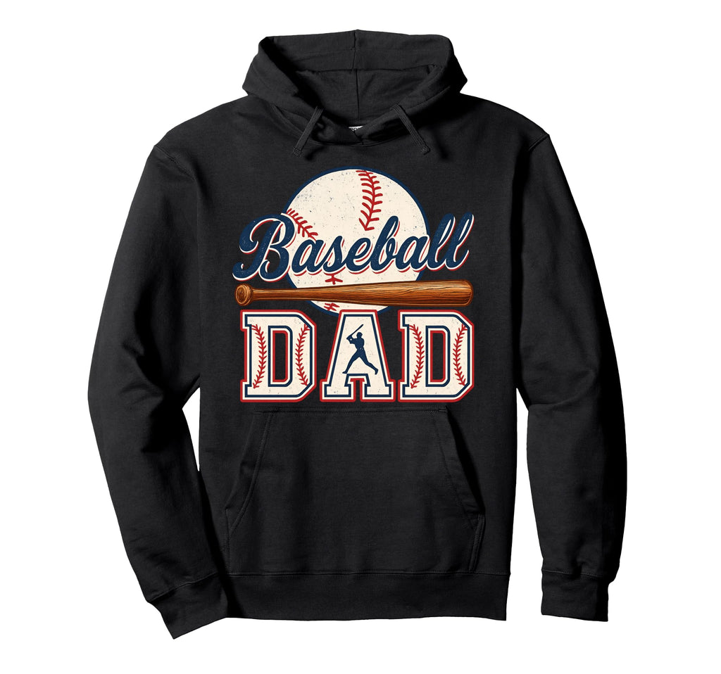 Baseball Dad Play Ball Softball Papa Game Hoodie - Streetwear Style Unisex - T-Shirt, Sweatshirt, Hoodie