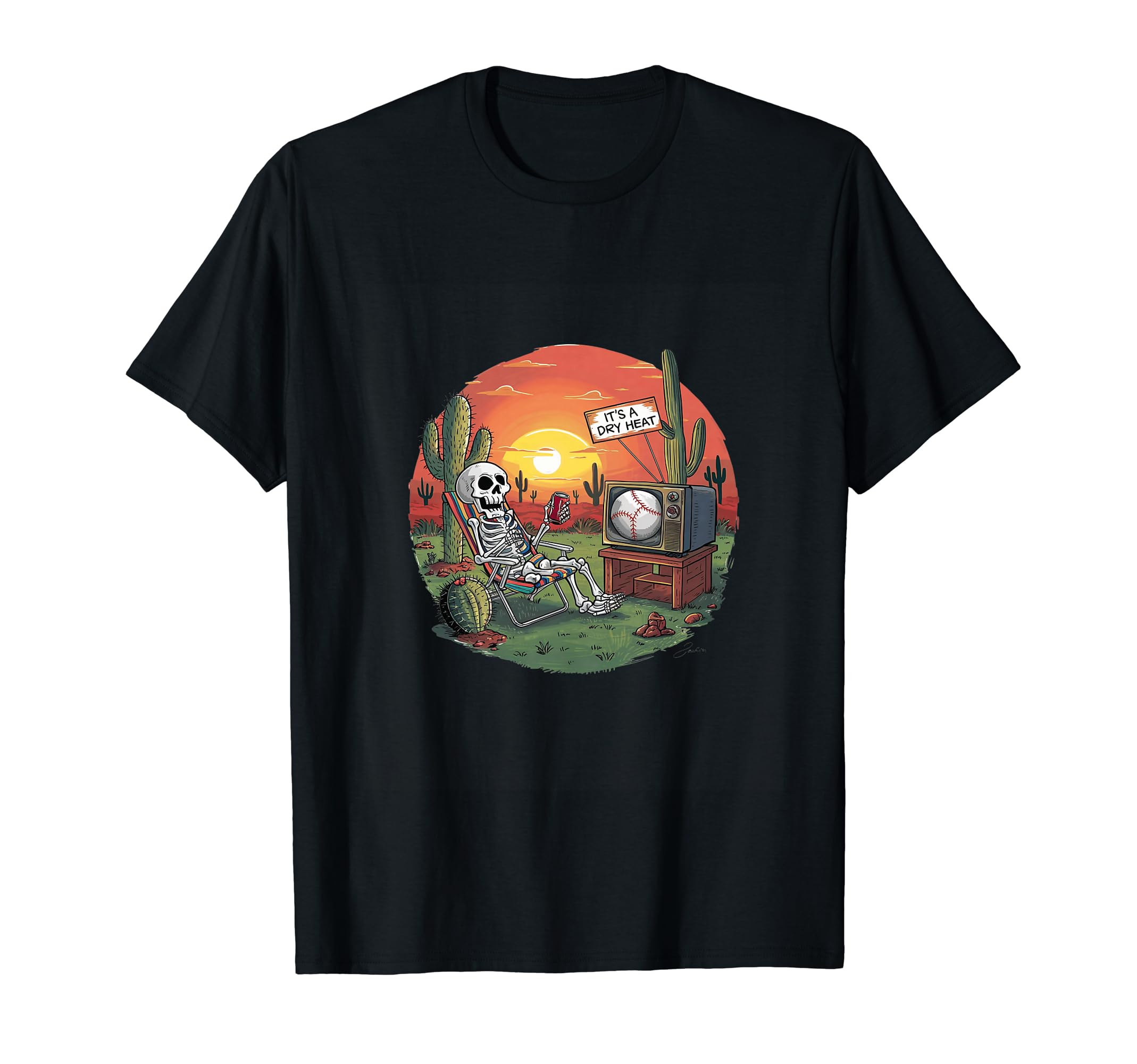 Arizona Skeleton Bone Dry Heat T-Shirt - Custom Art Print for Adults - T-Shirt, Sweatshirt, Hoodie