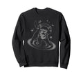 Y2K Cat Headphones Stars Silly Sweatshirt - Fun Novelty Design for Adults - T-Shirt, Sweatshirt, Hoodie