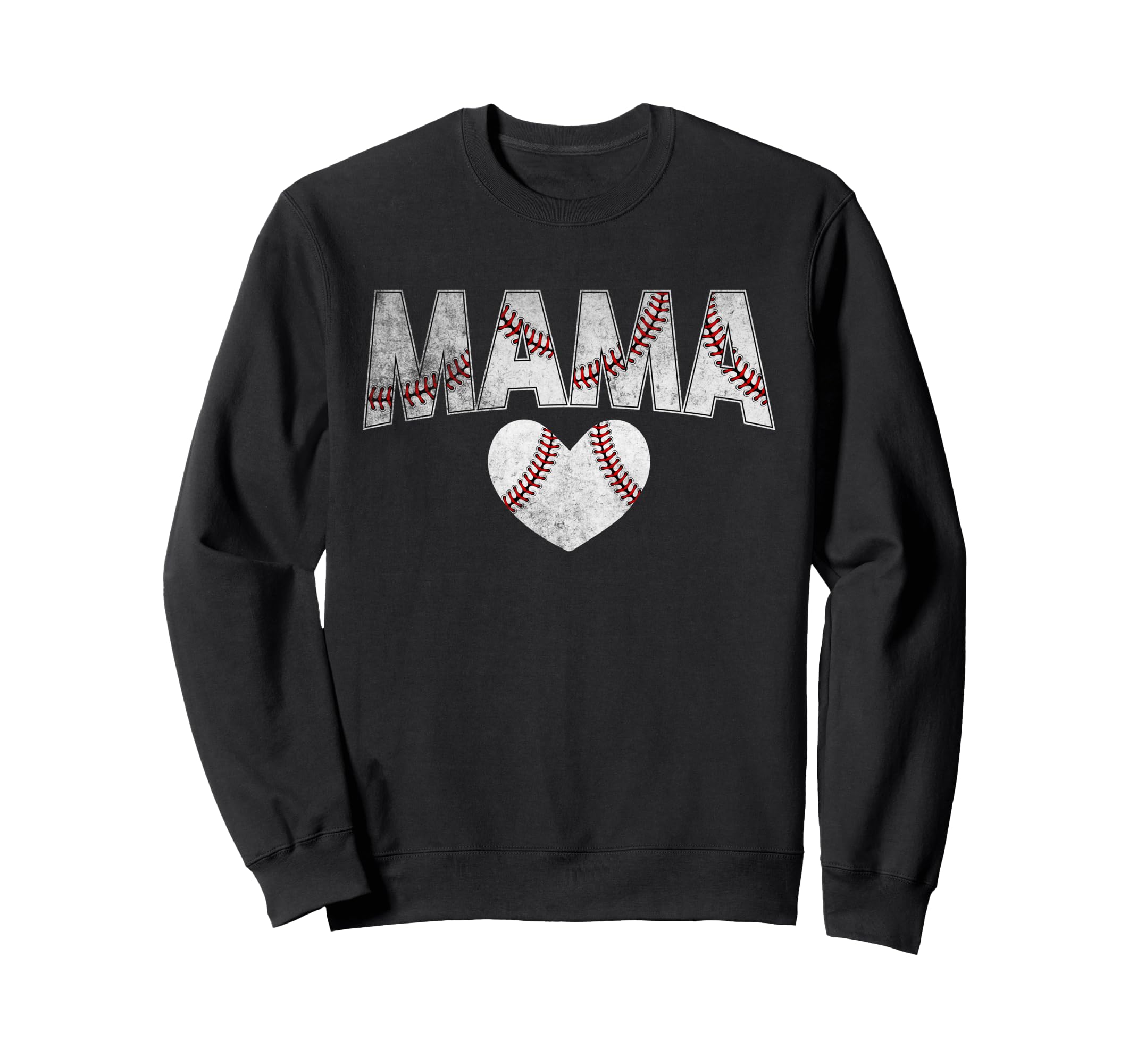 Baseball Mama Mom Mothers Day Sweatshirt - Fun Novelty Design for Adults - T-Shirt, Sweatshirt, Hoodie