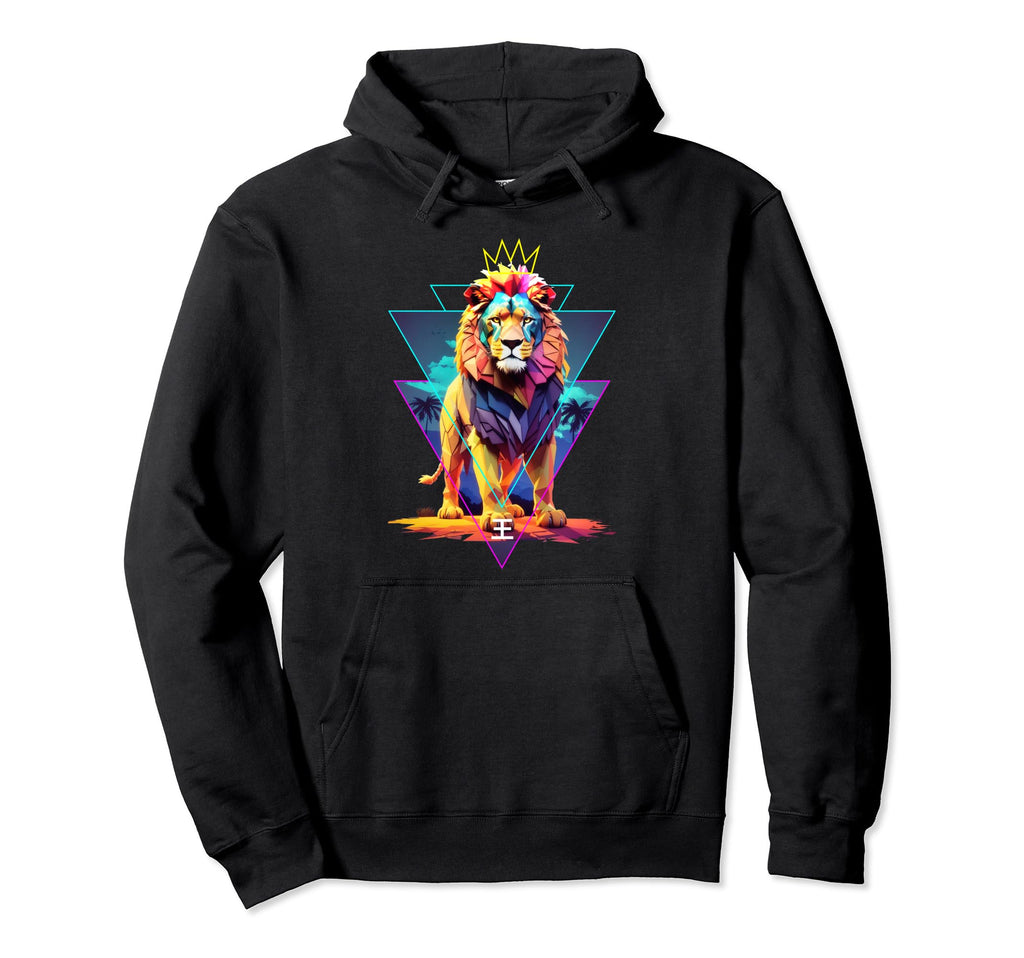 African Lion Vaporwave African Pride King Hoodie - Minimalist Print Unisex - T-Shirt, Sweatshirt, Hoodie