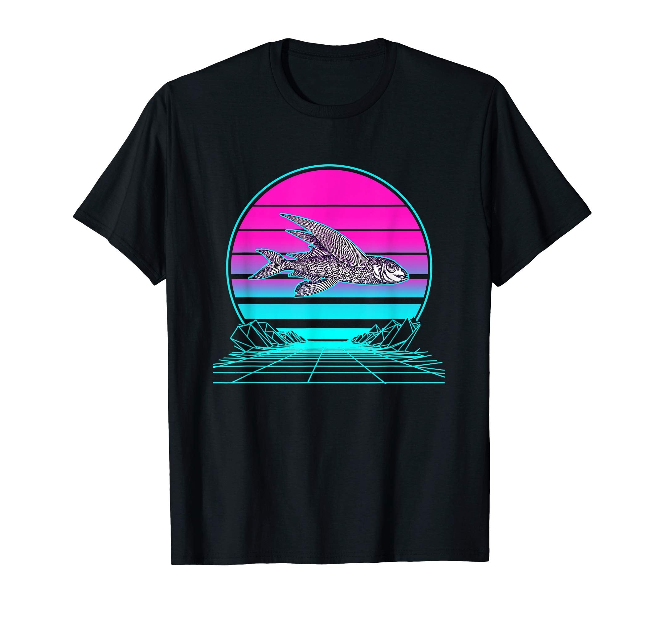 Sunset Flying Fish T-Shirt - Custom Art Print for Adults - T-Shirt, Sweatshirt, Hoodie