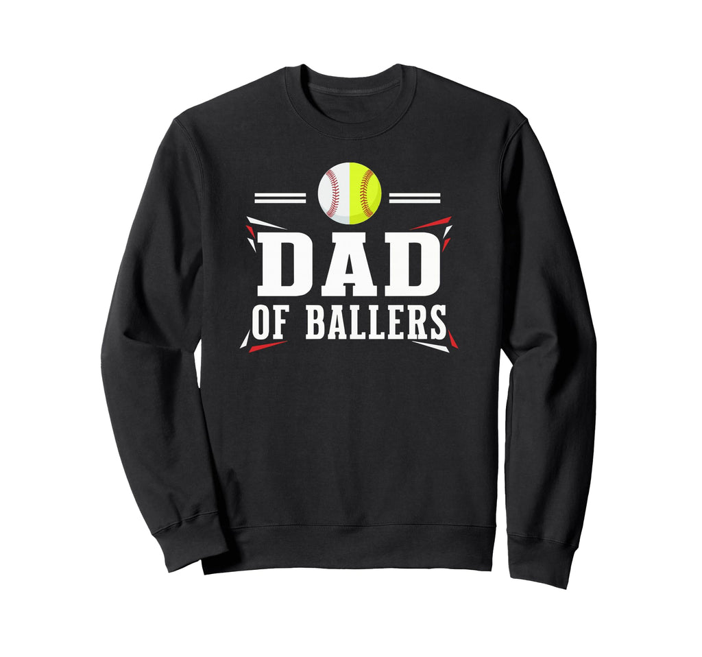 Dad Ballers Baseball Softball Funny Sweatshirt - Minimalist Print Unisex - T-Shirt, Sweatshirt, Hoodie