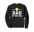 Dad Ballers Baseball Softball Funny Sweatshirt - Minimalist Print Unisex - T-Shirt, Sweatshirt, Hoodie