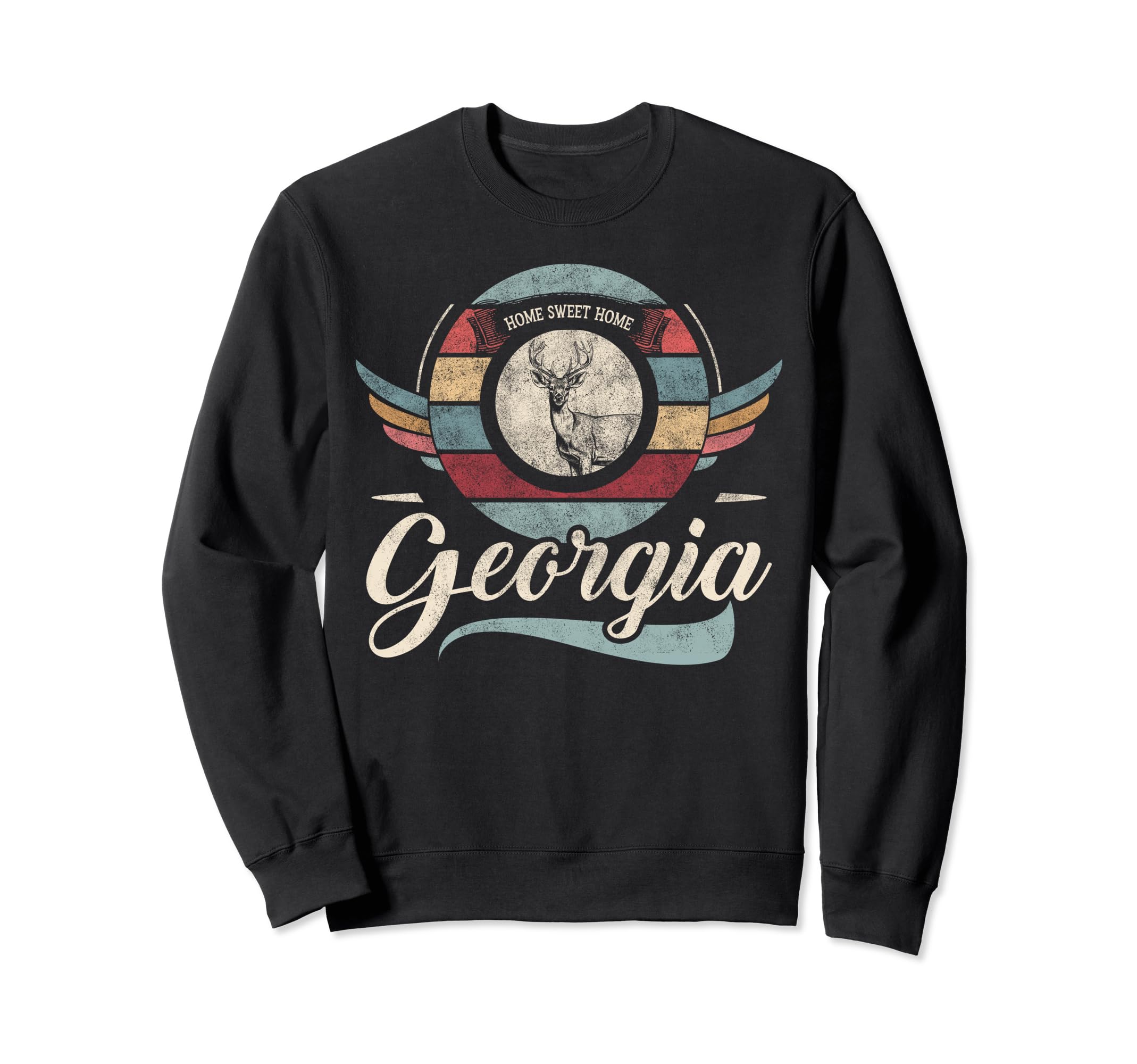 Georgia State Animal Deer Sweet Home Sweatshirt - Aesthetic Graphic Unisex - T-Shirt, Sweatshirt, Hoodie