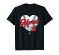 Baseball Heart Brandon Marsh Philadelphia T-Shirt - Unique Graphic Unisex - T-Shirt, Sweatshirt, Hoodie