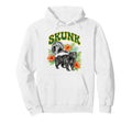 Skunk Groovy Floral Skunk Hoodie - Casual Everyday Wear for Adults - T-Shirt, Sweatshirt, Hoodie