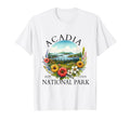 Floral Acadia National Park Hiking T-Shirt - Fun Novelty Design Men Women - T-Shirt, Sweatshirt, Hoodie