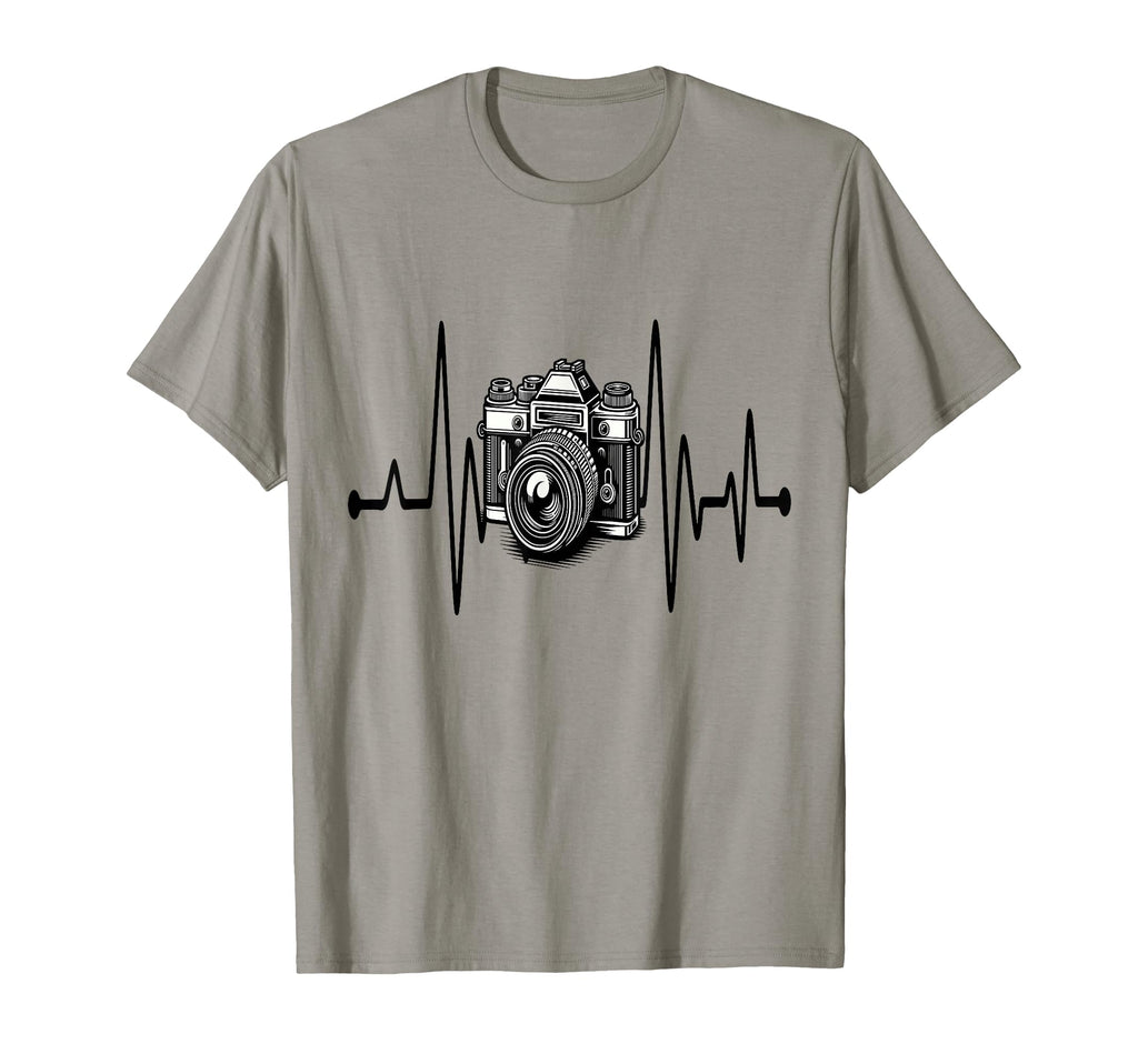Womens Funny Camera Heartbeat T-Shirt - Graphic Print for Adults - T-Shirt, Sweatshirt, Hoodie