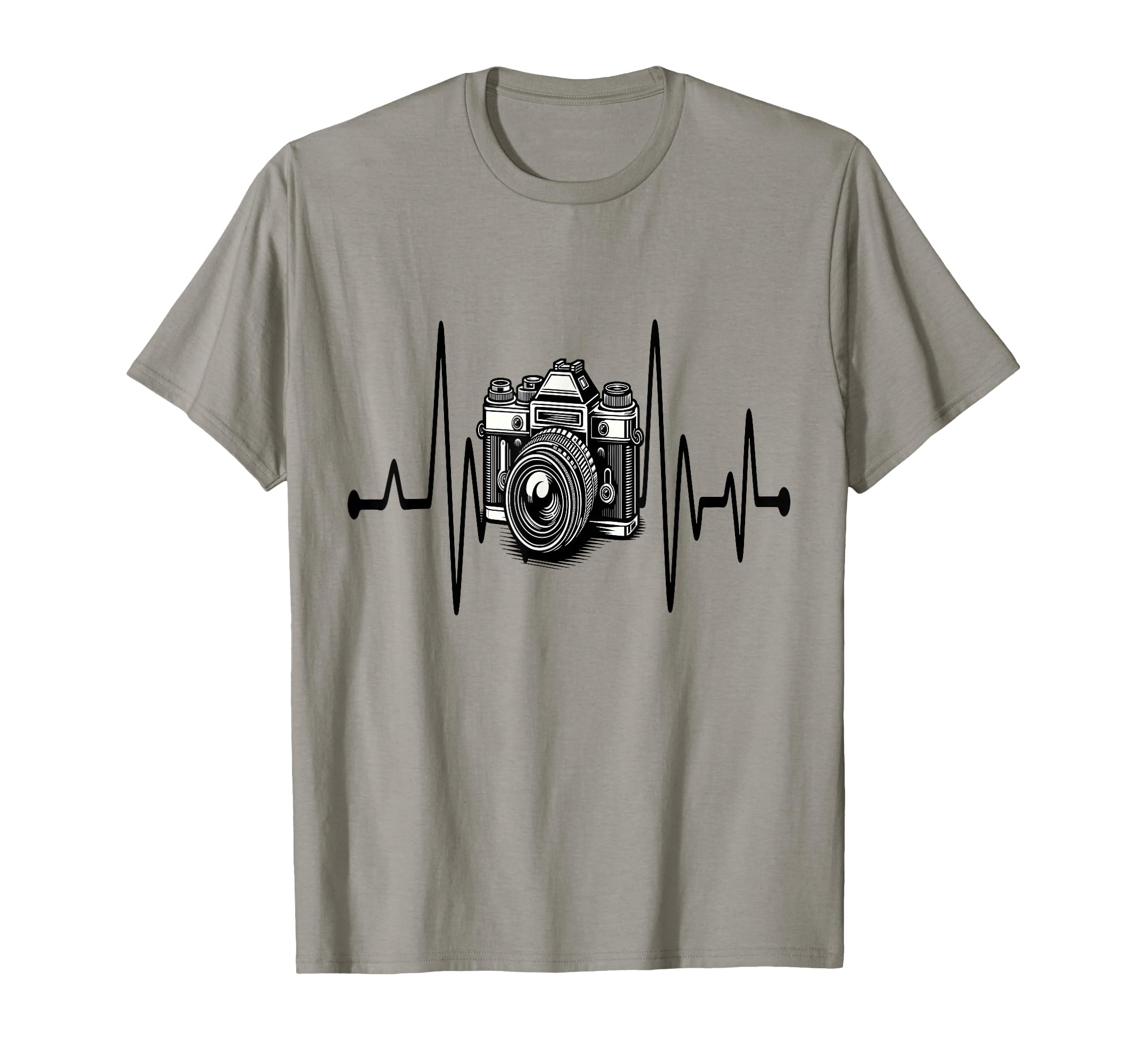 Womens Funny Camera Heartbeat T-Shirt - Graphic Print for Adults - T-Shirt, Sweatshirt, Hoodie