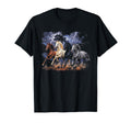 Running Horses 90S Lightning Storm T-Shirt - Casual Everyday Wear Unisex - T-Shirt, Sweatshirt, Hoodie