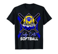 Blue Lady Cats Softball Mom Paw Game Day T-Shirt - Minimalist Print Unisex - T-Shirt, Sweatshirt, Hoodie