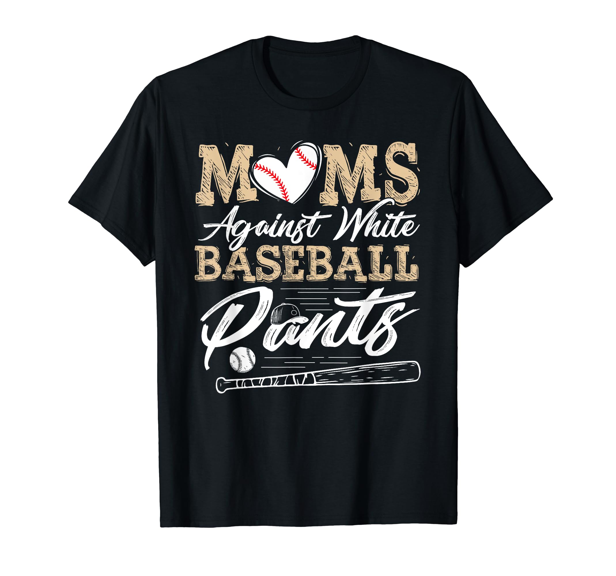 Moms Against White Baseball Softball T-Shirt - Streetwear Style for Adults - T-Shirt, Sweatshirt, Hoodie
