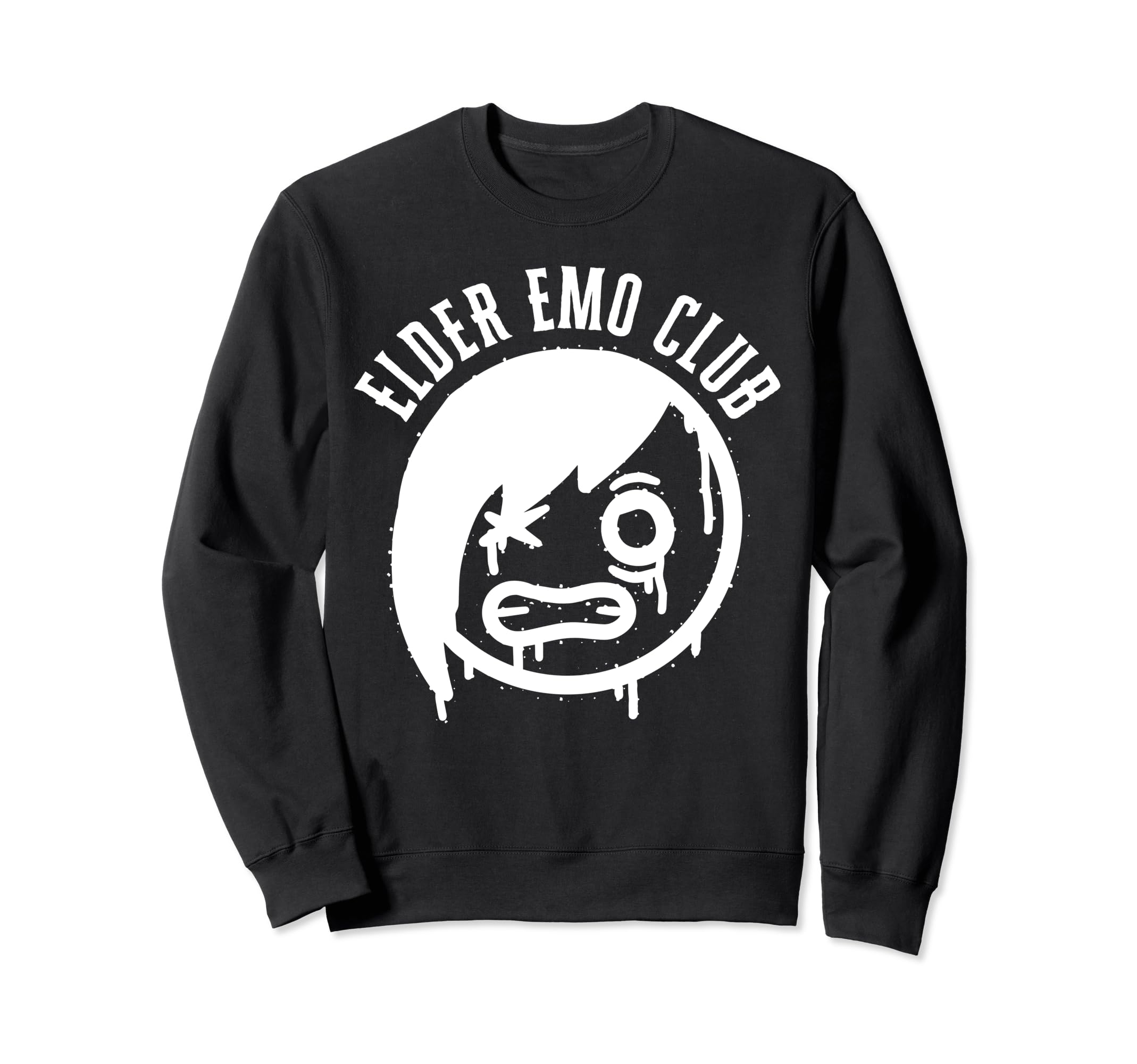 Alt Scene Emo Aesthetic Elder Emo Sweatshirt - Graphic Print for Adults - T-Shirt, Sweatshirt, Hoodie