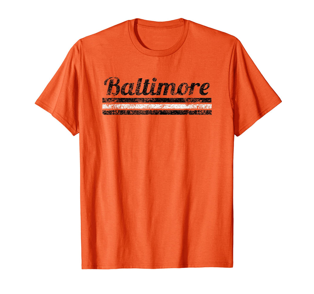 Baltimore Maryland Weathered Stripe T-Shirt - Novelty Apparel Men Women - T-Shirt, Sweatshirt, Hoodie