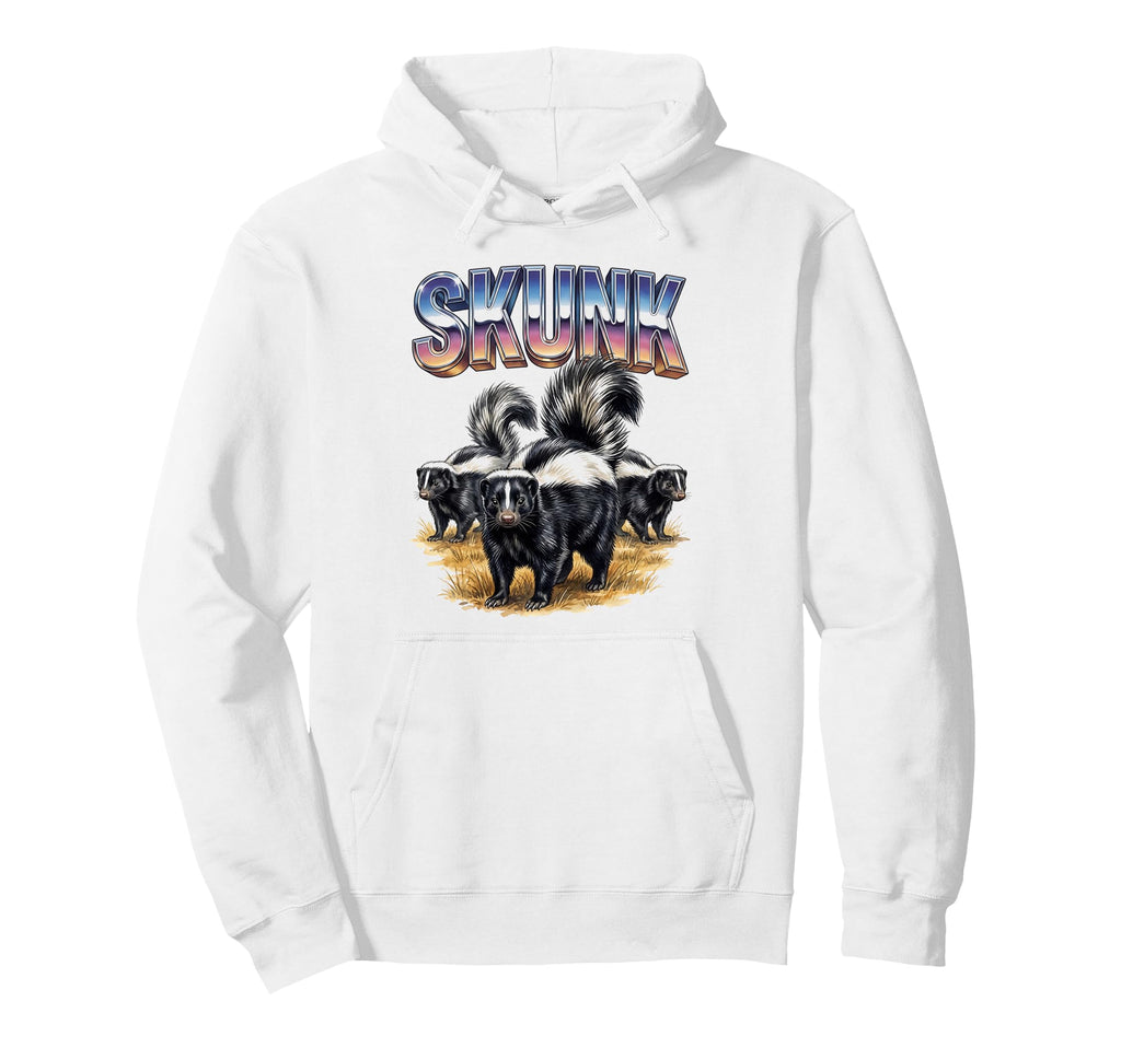 Skunk 70S 90S Skunk Animal Lover Skunk Hoodie - Custom Art Print Unisex - T-Shirt, Sweatshirt, Hoodie