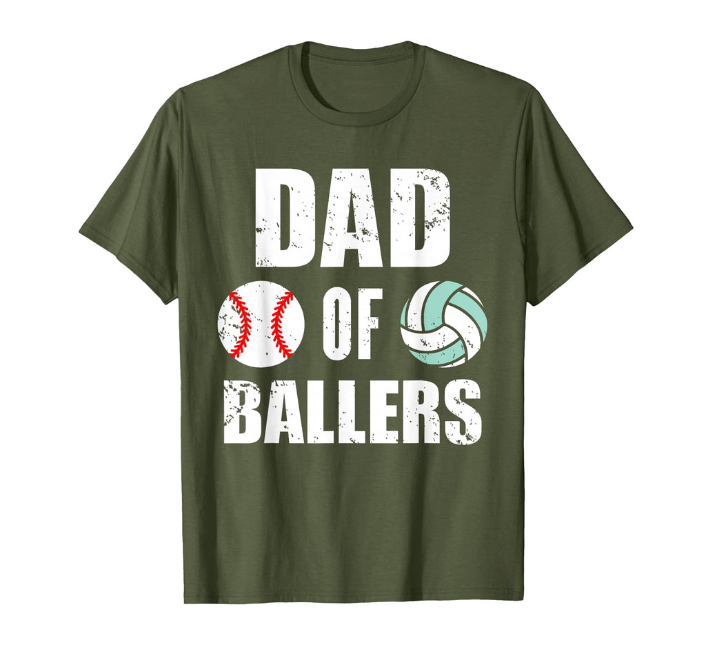 Mens Dad Ballers Funny Baseball T-Shirt - Custom Art Print Men Women - T-Shirt, Sweatshirt, Hoodie