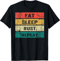 EAT SLEEP RUST REPEAT Funny Gaming - Adult & Kids T-Shirts, Sweatshirts & Hoodies apparel design preview 1