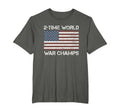 2 Time World War Champs Humorous Usa Ts Hoodie - Graphic Print Men Women - T-Shirt, Sweatshirt, Hoodie