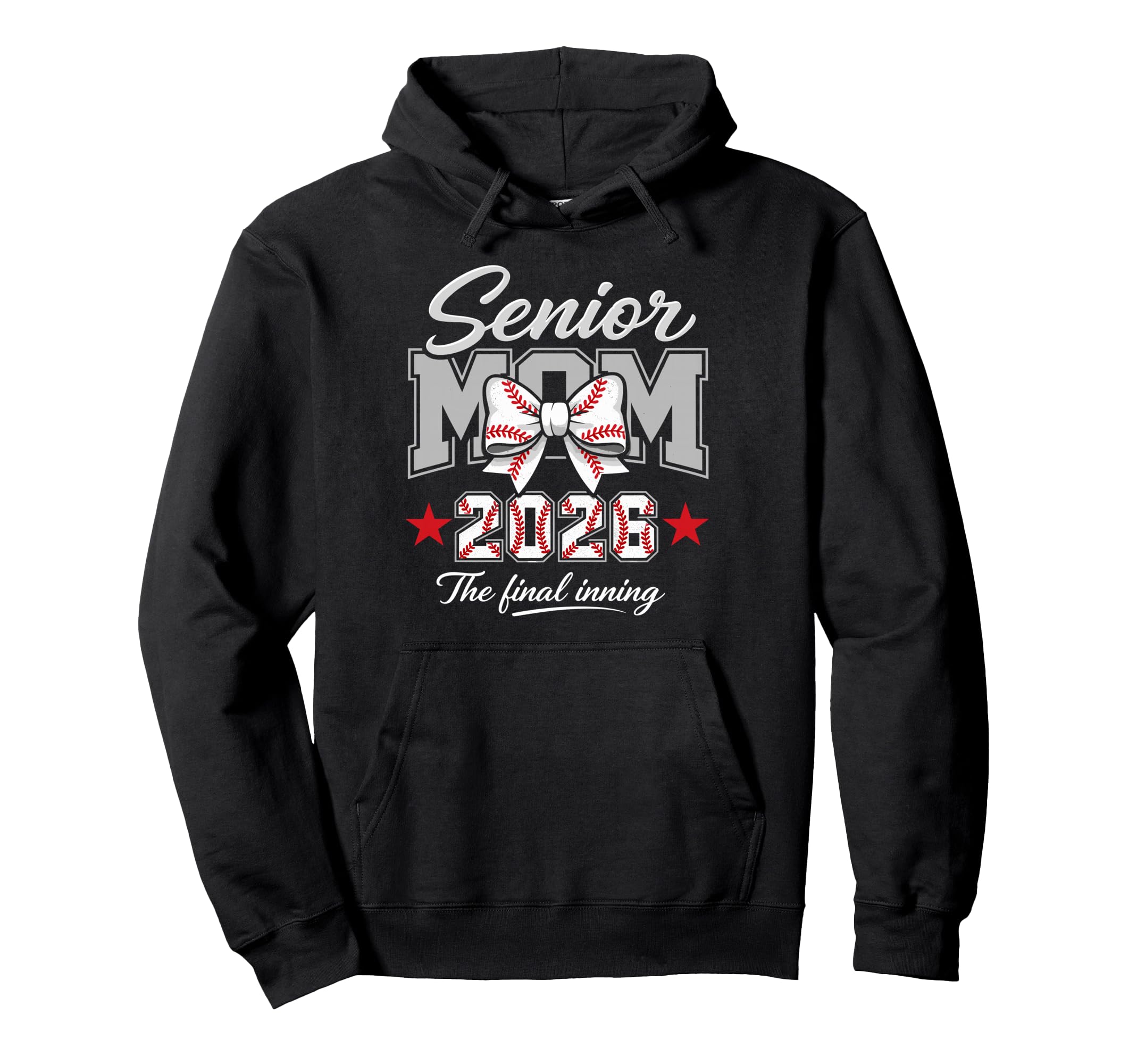 Baseball Senior Mom 2026 Final Inning Hoodie - Minimalist Print Unisex - T-Shirt, Sweatshirt, Hoodie