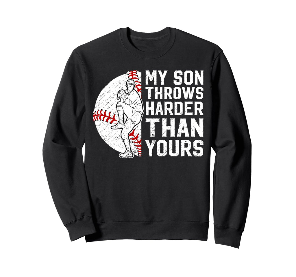 Proud Baseball Pitcher Mom Sweatshirt - Custom Art Print Men Women - T-Shirt, Sweatshirt, Hoodie