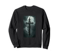 Gothic Cross Grunge Aesthetic Sweatshirt - Fun Novelty Design for Adults - T-Shirt, Sweatshirt, Hoodie