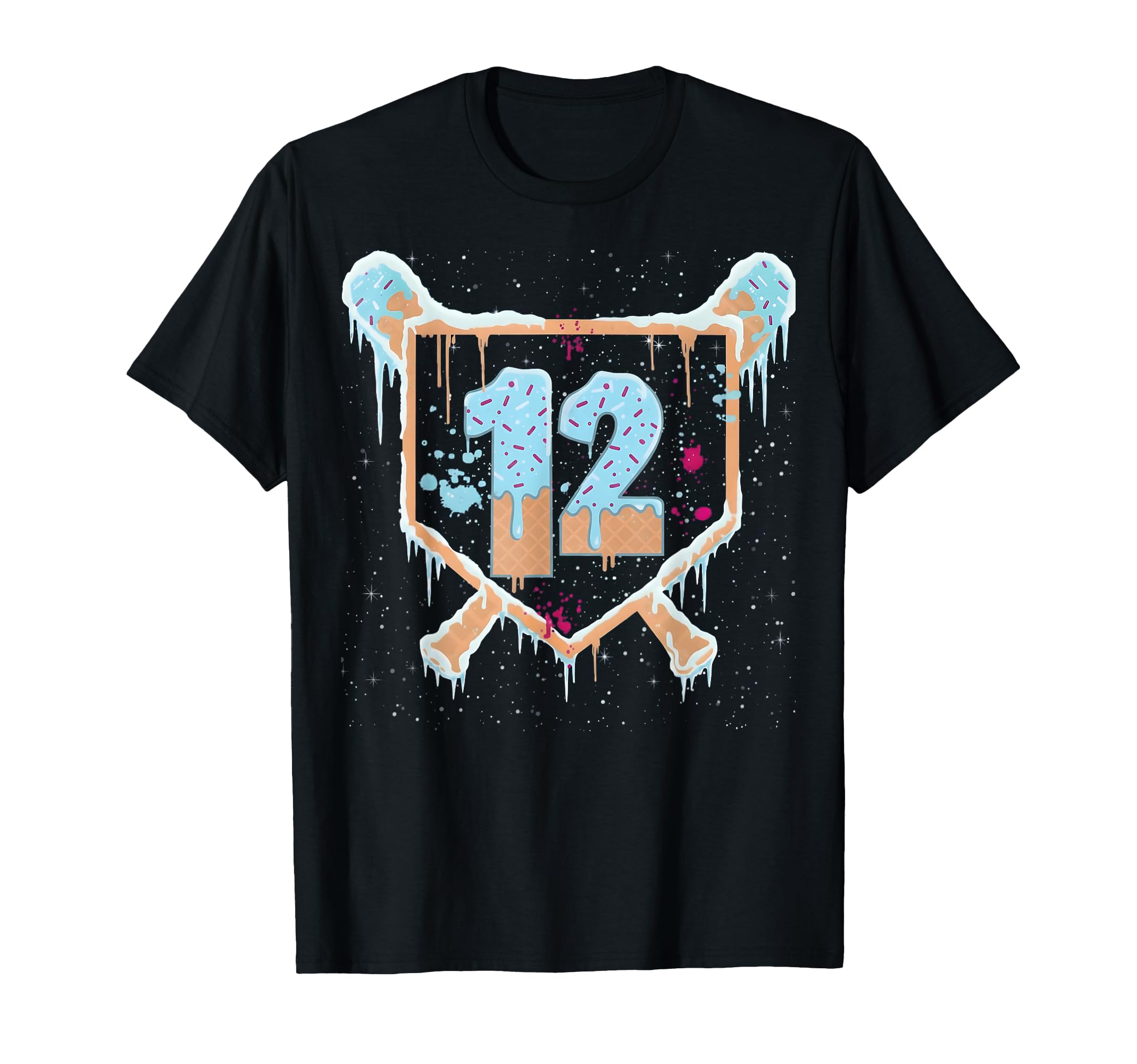 Baseball 12 Year Old Ice Cream T-Shirt - Casual Everyday Wear Men Women - T-Shirt, Sweatshirt, Hoodie