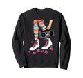 Rollerskates Boombox 80S 90S Vibes Sweatshirt - Custom Art Print Men Women - T-Shirt, Sweatshirt, Hoodie