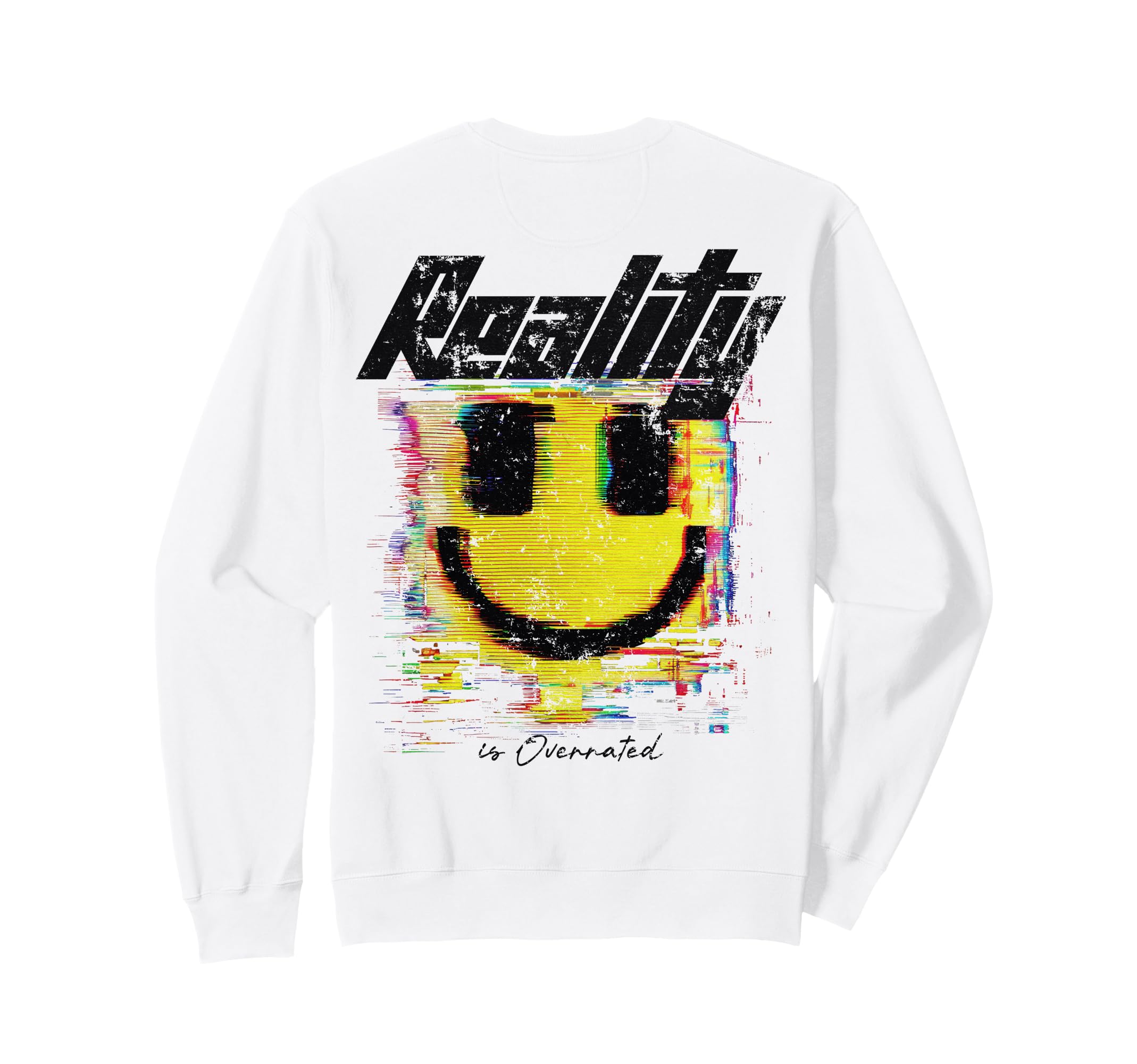 Y2K Back Streetwear Smile Sweatshirt - Minimalist Print Men Women - T-Shirt, Sweatshirt, Hoodie