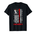 Cincinnati Baseball American Us Flag T-Shirt - Fun Novelty Design Unisex - T-Shirt, Sweatshirt, Hoodie