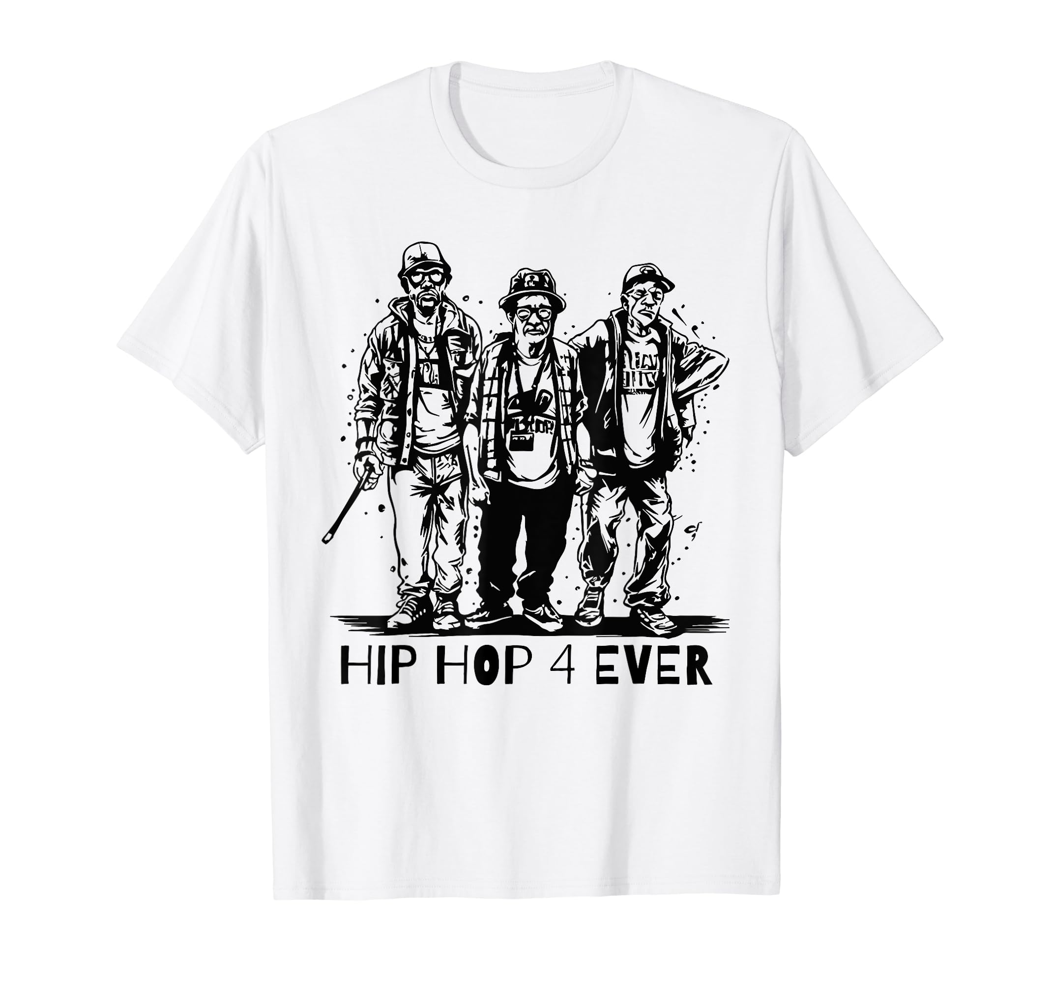 Graffiti Old School Rap Pensioners Hip T-Shirt - Custom Art Print Unisex - T-Shirt, Sweatshirt, Hoodie
